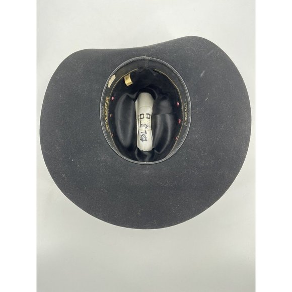 Eddy Brothers Black Felt Cowboy Hat Durofelt 6 5/8 Good Used Condition - Picture 5 of 13